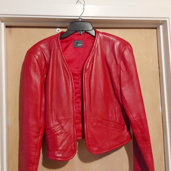 LIZ WEAR WOMEN'S LEATHER JACKET  S - Picture 1 of 8
